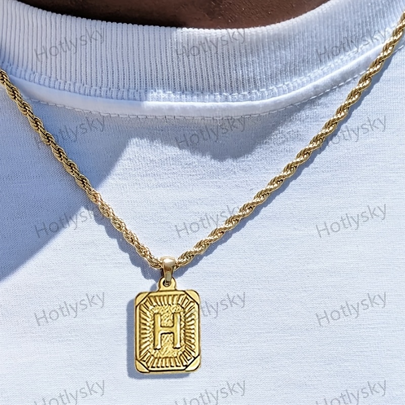 Women's Fashion Pendant Necklace with Initial Letter Option